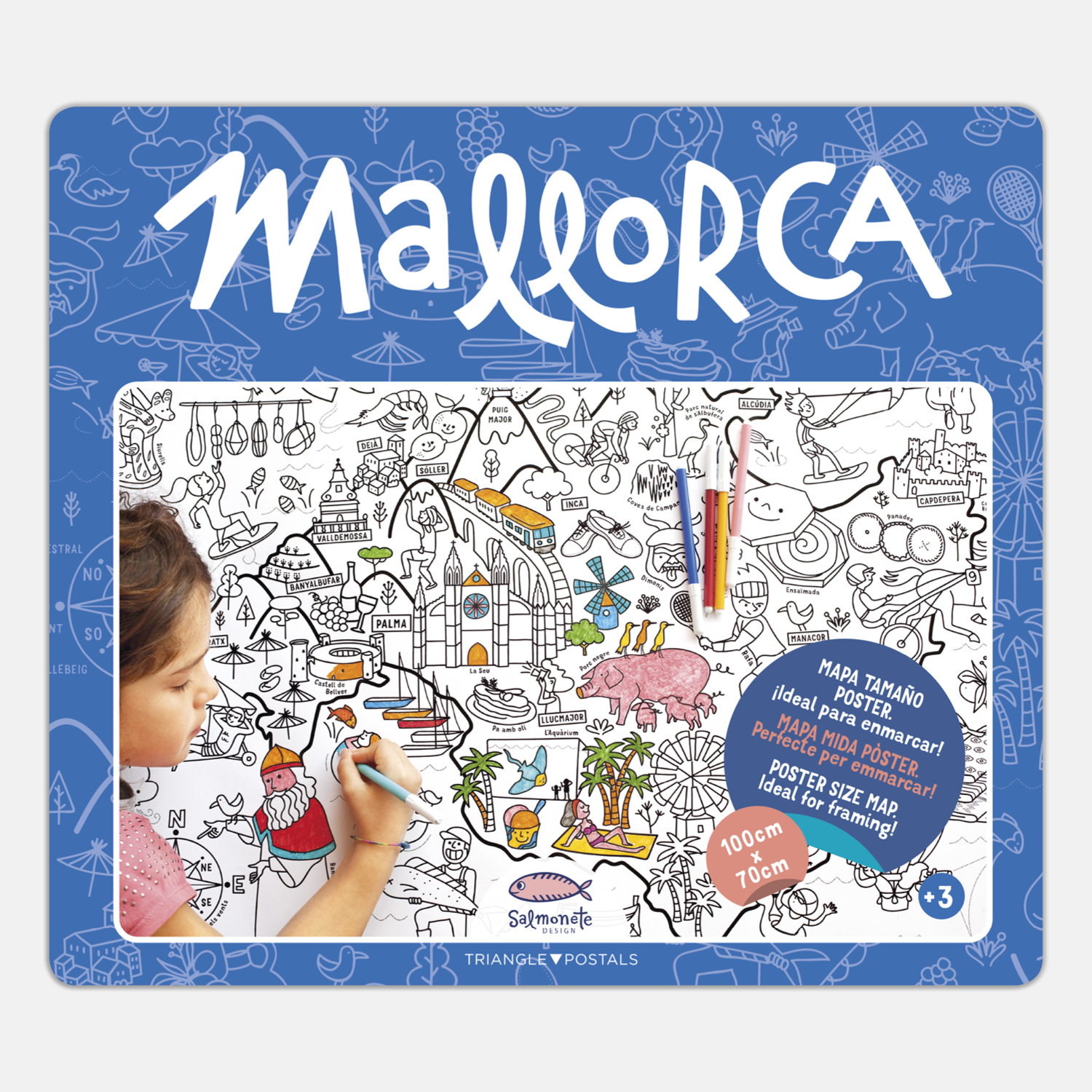 Map of Mallorca for coloring cob mcma mallorca