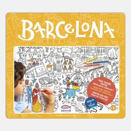 Mapa de Barcelona para colorear cob mco b barcelona