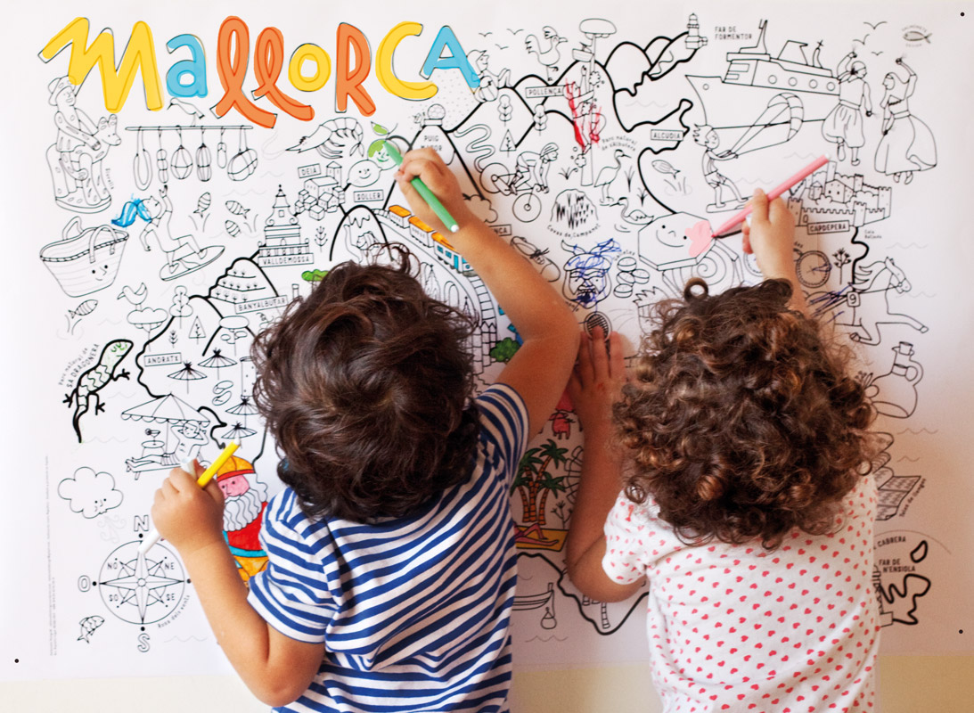 Map of Mallorca for coloring mallorca 05