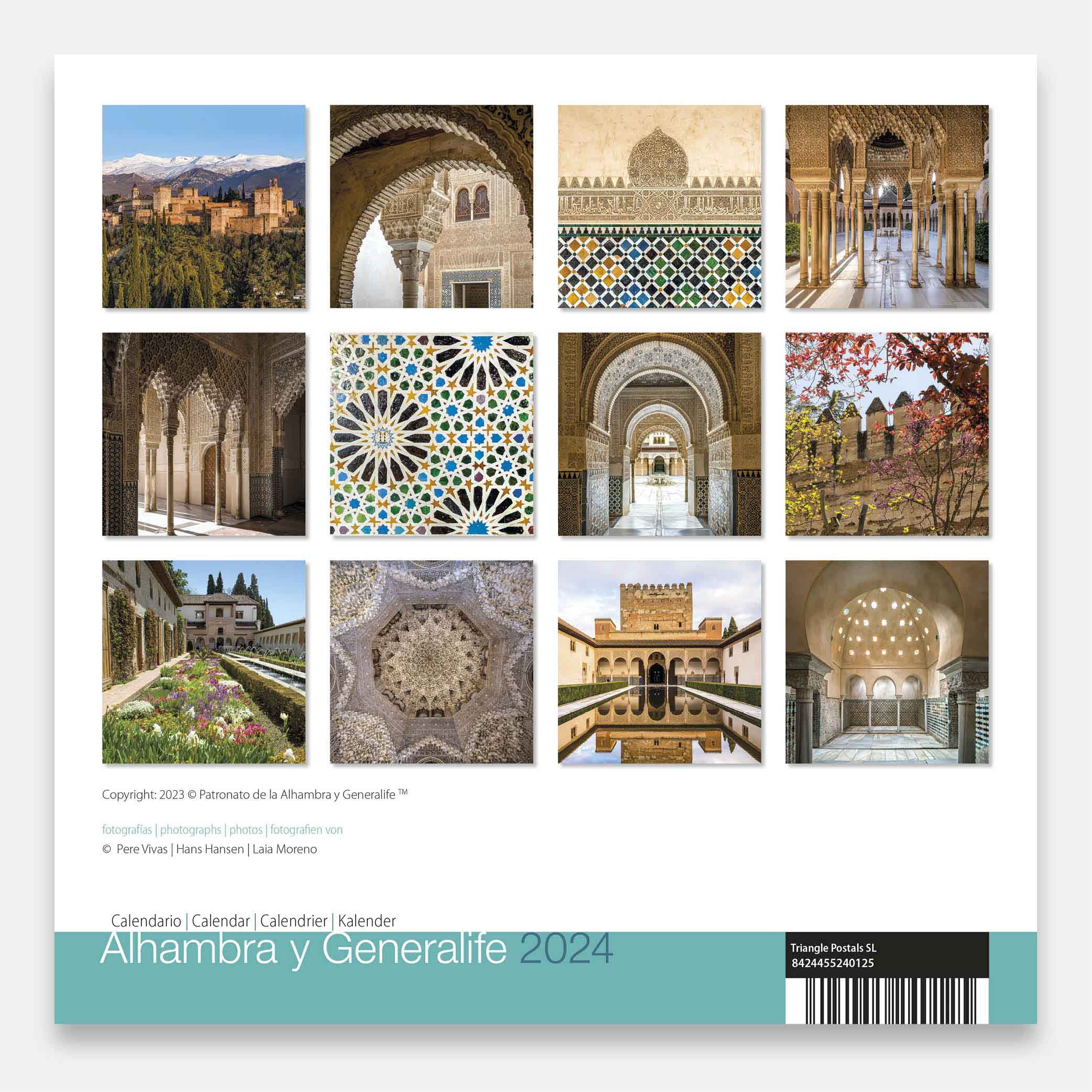 Calendari Alhambra i Generalife 24alg2 calendario pared 2024 alhambra