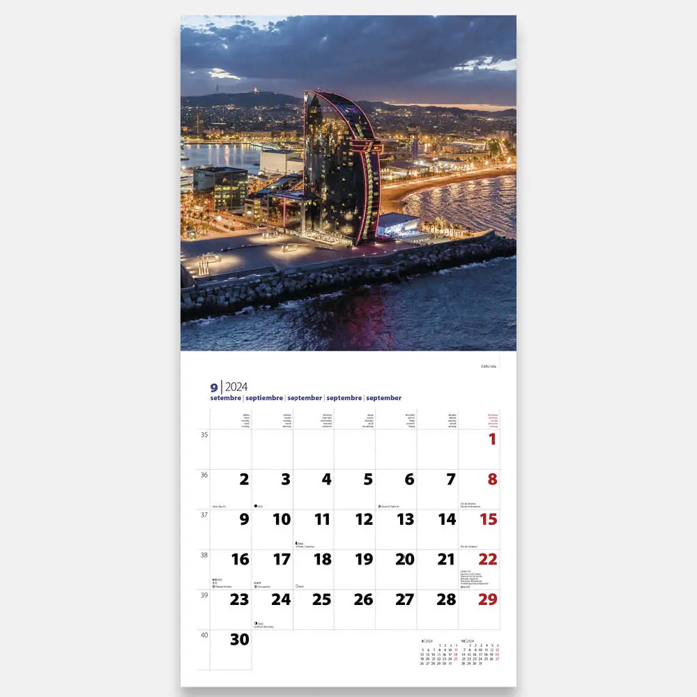 Barcelone 24bg13 calendario pared 2024 barcelona