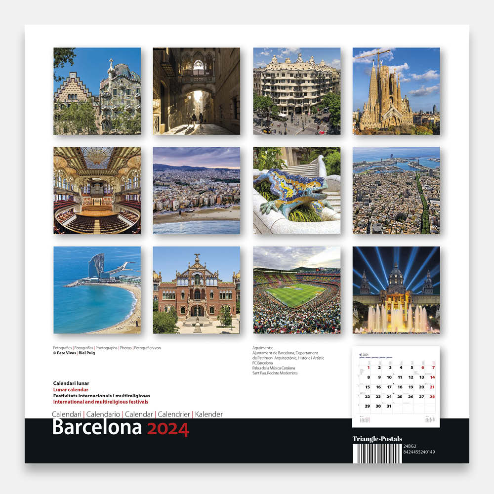 Calendari Barcelona 24bg22 calendario pared 2024 barcelona