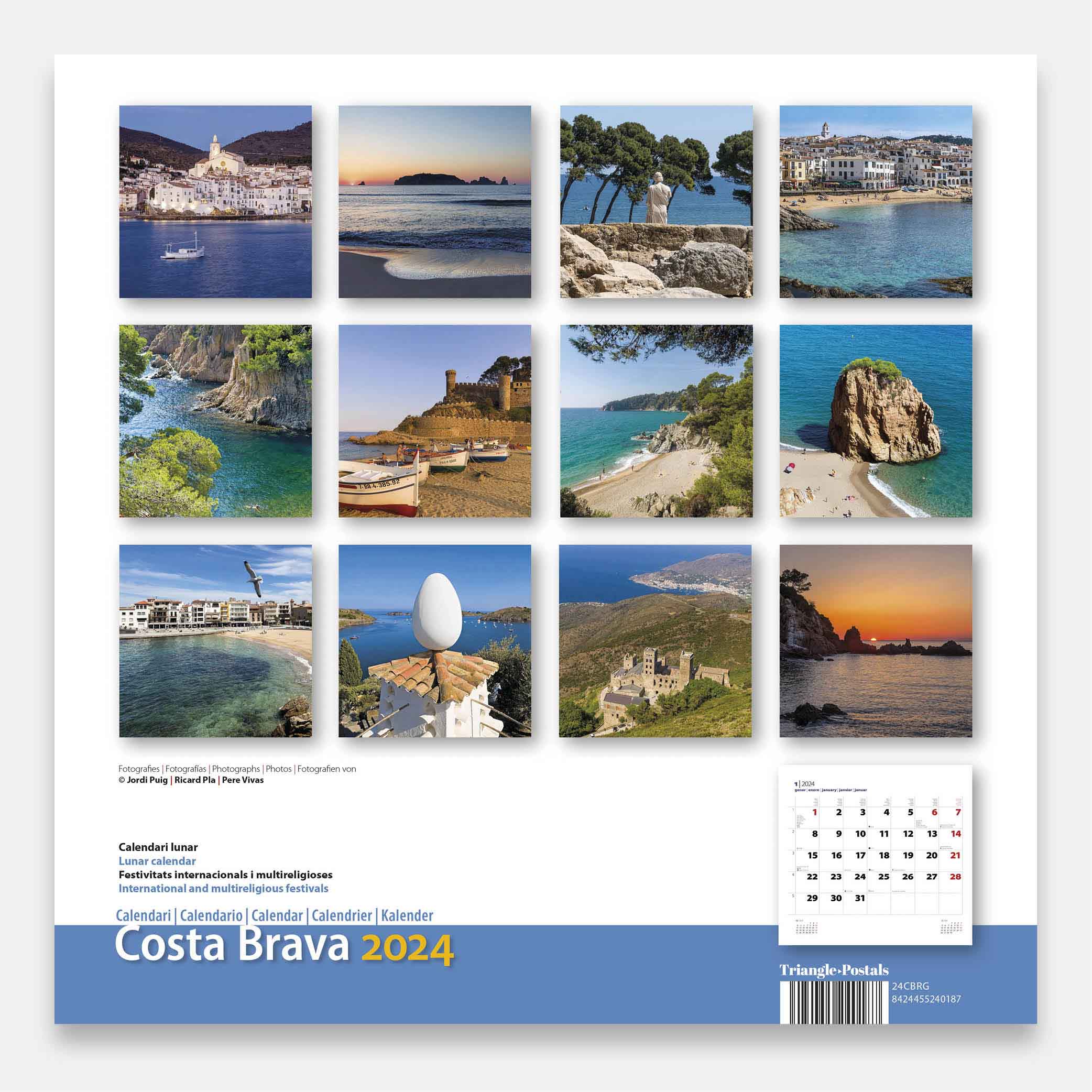 Costa Brava / Girona 24cbg2 calendario pared 2024 costa brava
