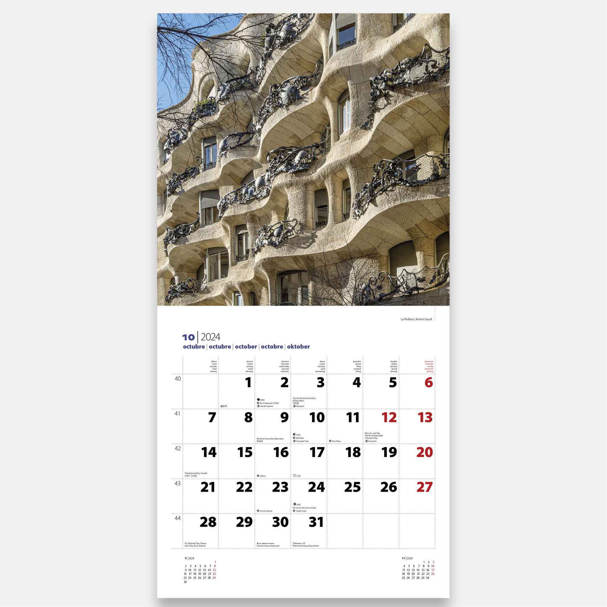 Gaudí-1 A (Batlló) 24gg1 a3 calendario pared 2024 gaudi batllo