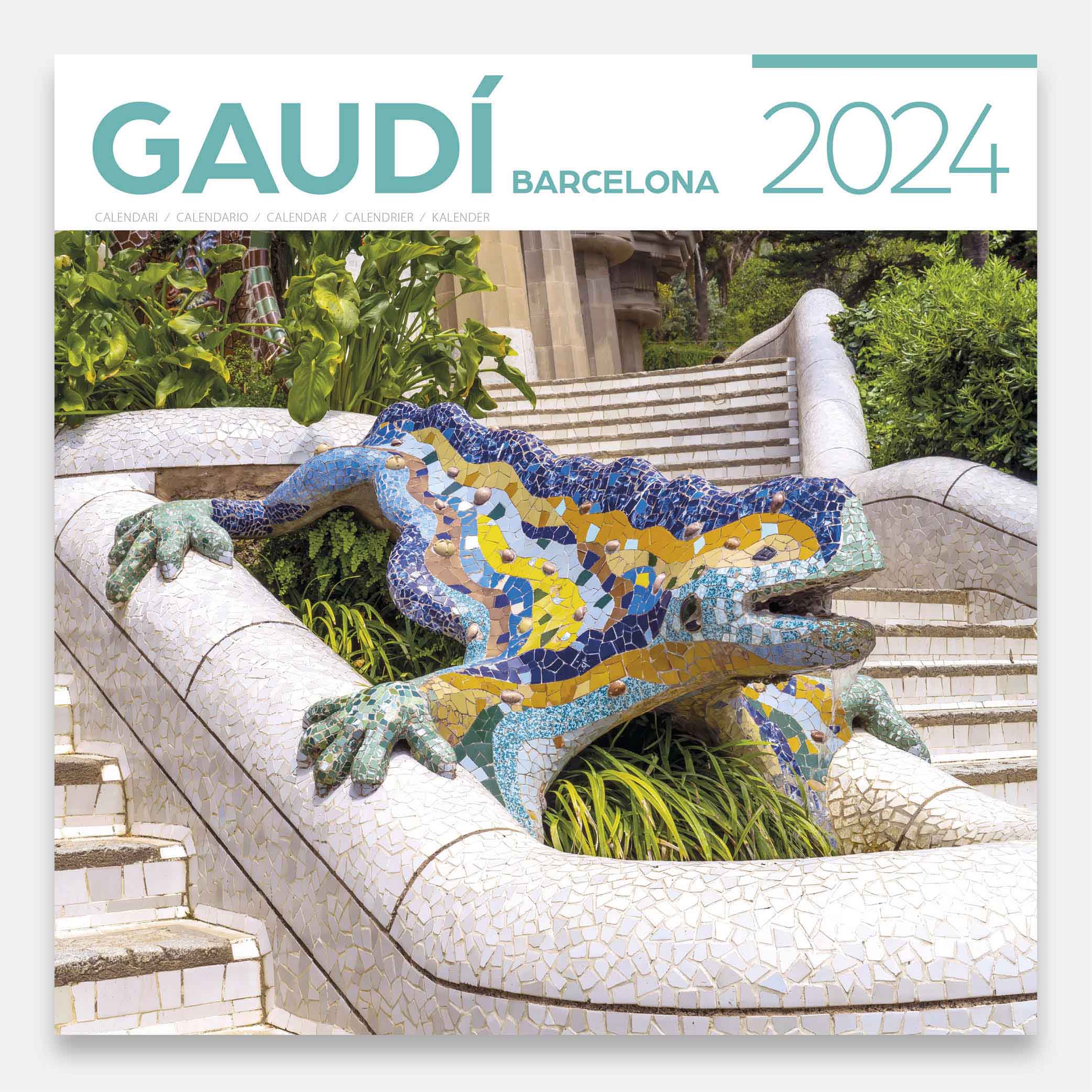 Calendario 2024 Gaudí-2 A (Park Güell) 24gg2 a calendario pared 2024 gaudi park guell