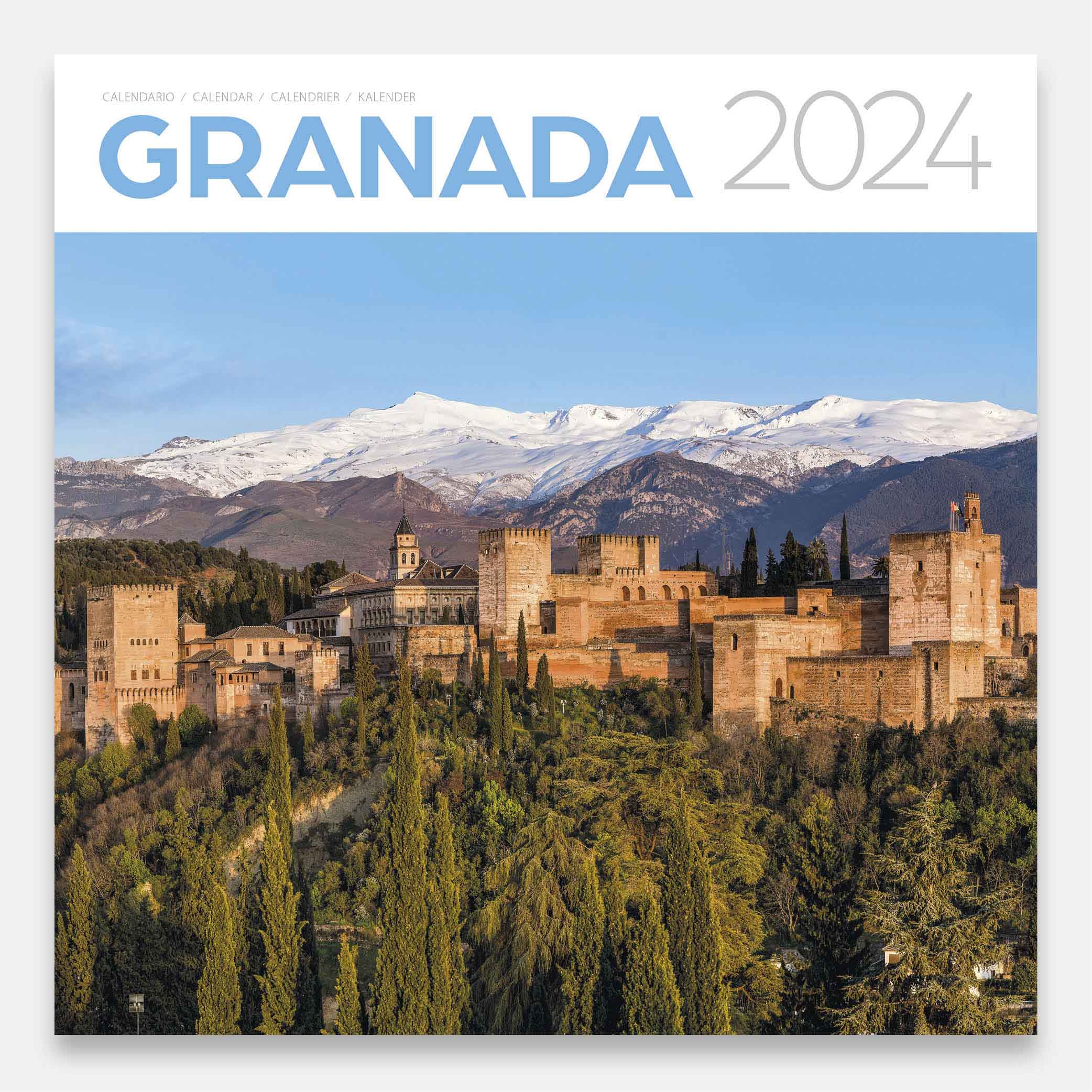 Granada and Alhambra 24grg calendario pared 2024 granada