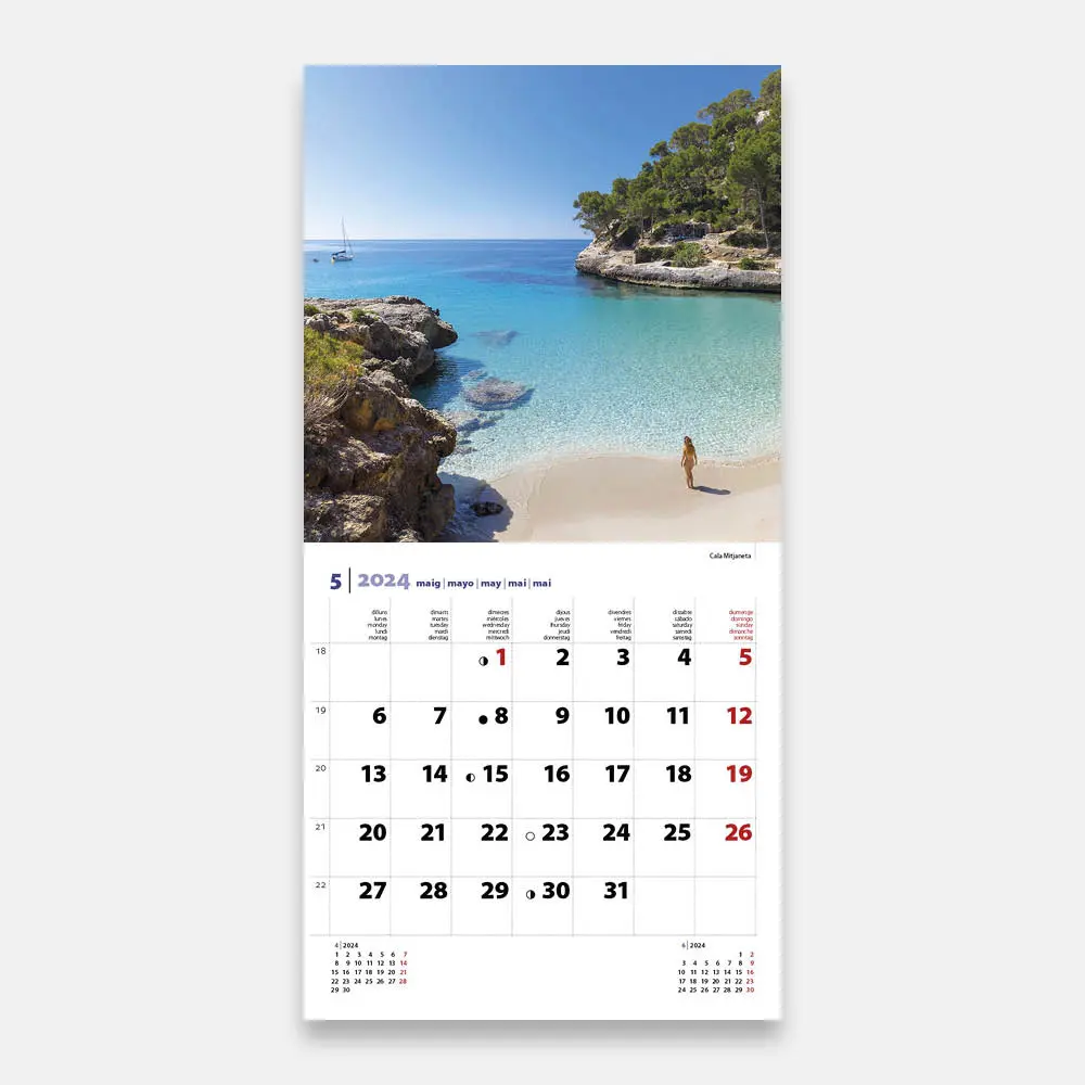 Minorque 24me a3 calendario pared 2024 menorca