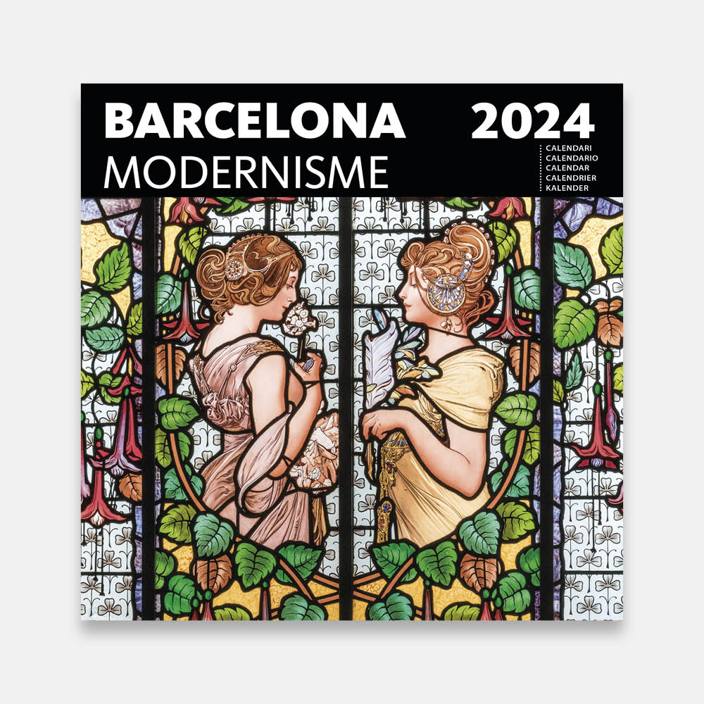 Barcelona Art Nouveau 24mod calendario pared 2024 barcelona modernisme modernismo