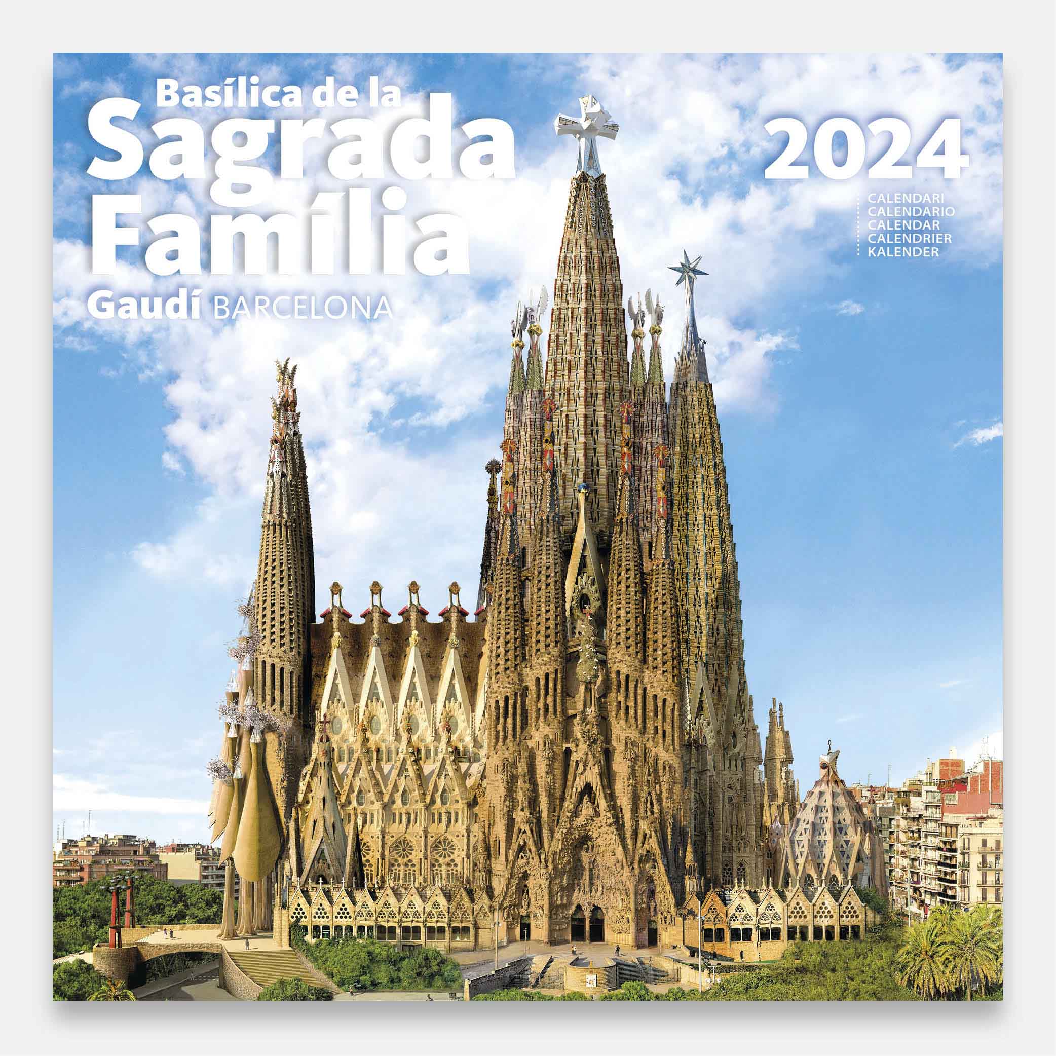 Calendario 2024 Basílica de la Sagrada Família 24sfg1 calendario pared 2024 gaudi sagrada familia