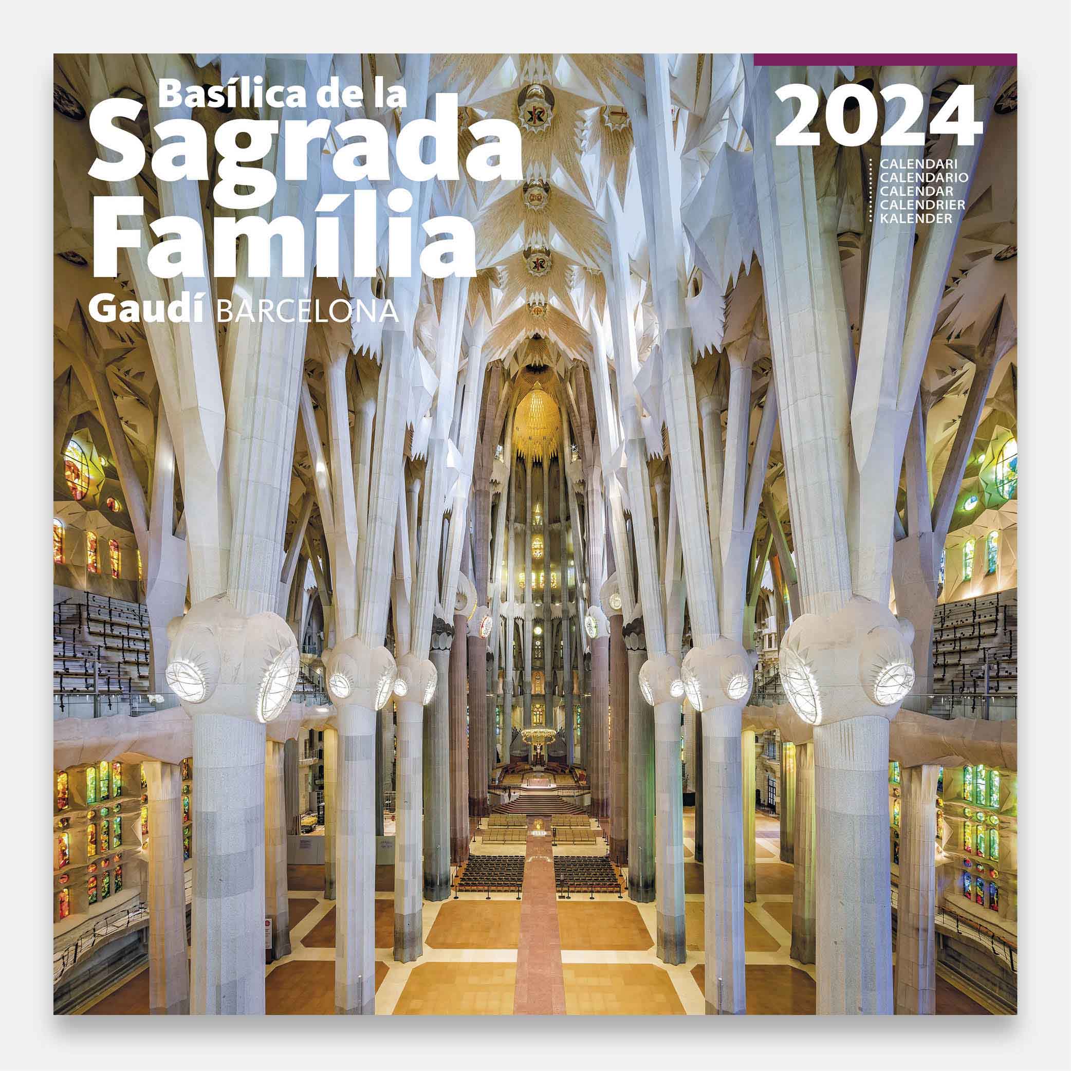 Calendario 2024 Basílica de la Sagrada Família 24sfg2 calendario pared 2024 gaudi sagrada familia