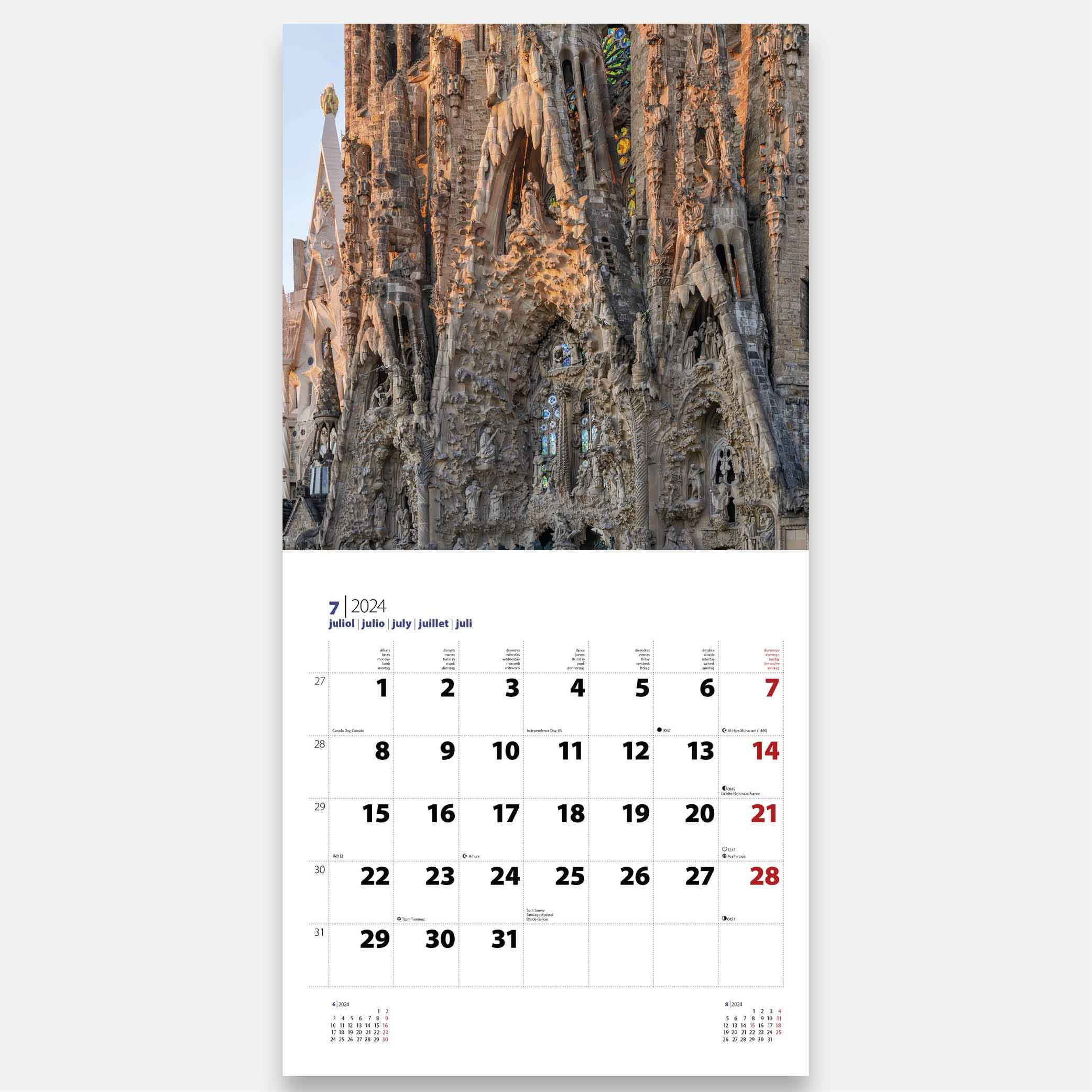 Calendario 2024 Basílica de la Sagrada Família 24sfg23 calendario pared 2024 gaudi sagrada familia
