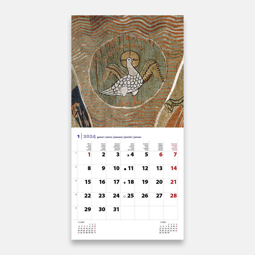 Création de tapisserie (Cathédrale de Gérone) 24tc3 calendario pared 2024 tapis creacio girona