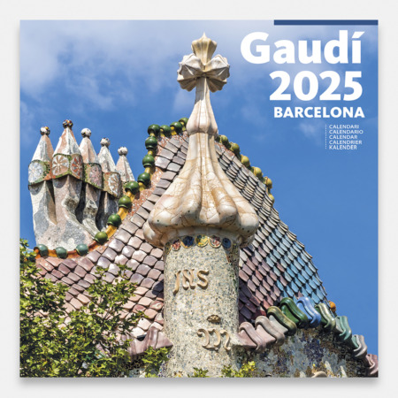 Calendrier 2025 Gaudí-1 A (Batlló). Découvrez l'œuvre fascinante de Gaudí grâce à ces 12 images qui vous rapprocheront de la magie des créations du génial architecte catalan.