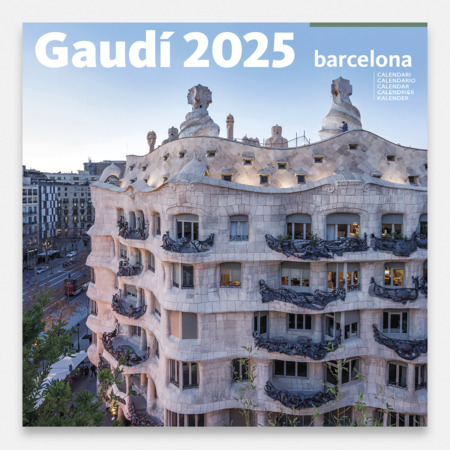 Calendrier 2025 Gaudí-2 B (Pedrera). Découvrez l'œuvre fascinante de Gaudí grâce à ces 12 images qui vous rapprocheront de la magie des créations du génial architecte catalan.