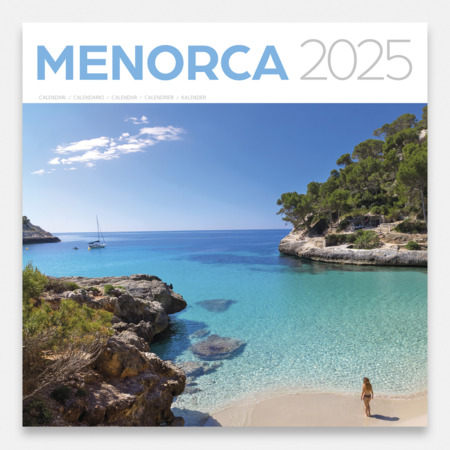 Calendario 2025 Menorca. Playas paradisiacas