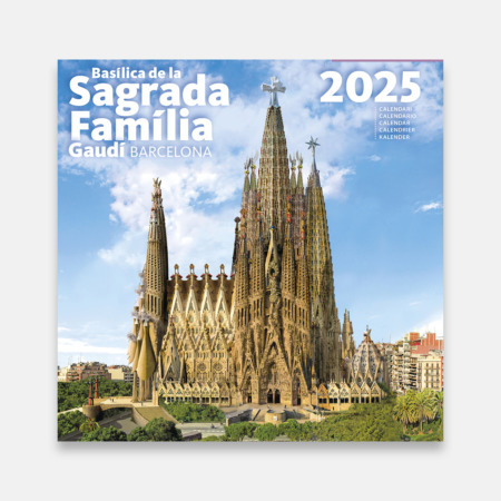 Calendario 2025 Basílica de la Sagrada Família. Formas sinuosas