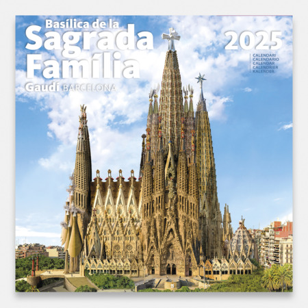 Calendrier 2025 Basílica de la Sagrada Família. La Sagrada Familia est le chef-d'œuvre d'Antoni Gaudí et l'un des monuments les plus visités au monde. Découvrez-la à travers les 12 images que nous avons choisies pour ce calendrier mural.