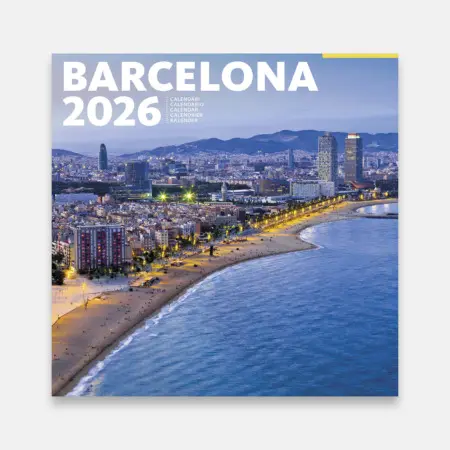 Calendrier 2026 Barcelona (Barceloneta). Il n'est pas facile de montrer Barcelone en 12 images. Nous avons donc choisi pour vous quelques-uns de ses sites les plus emblématiques qui
