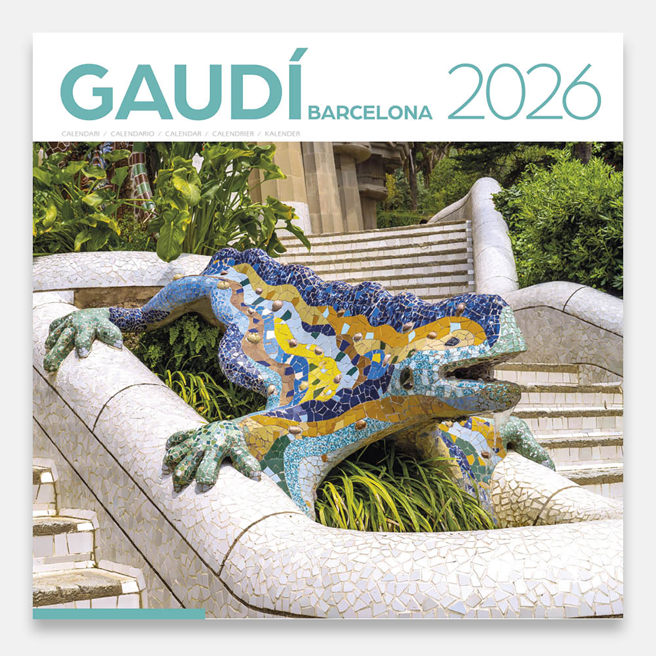 Calendari 2026 Gaudí-2 A (Drac) 26gg2 a calendario pared 2026 gaudi park guell