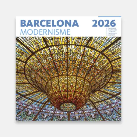 Calendrier 2026 Modernisme. Découvrez le modernisme catalan à travers ces 12 magnifiques photographies. Ce mouvement artistique a laissé à Barcelone une œuvre aussi vaste que belle qu'il ne faut pas manquer.
