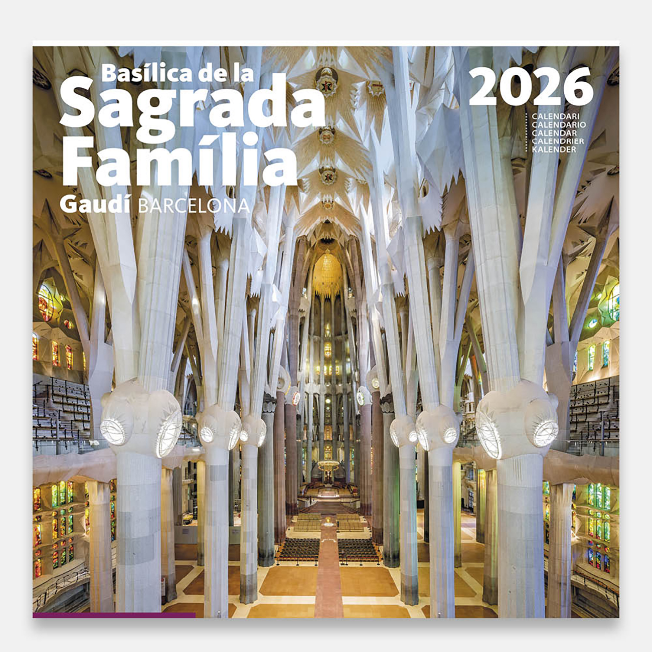 Calendari 2026 S. Família-2 (interior) 26sf2 calendario pared 2026 gaudi sagrada familia