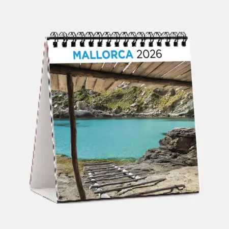 Calendrier 2026 Dessus de table carré Mallorca-1 (Plage). Plongez dans l'un des joyaux de la Méditerranée et découvrez les plages