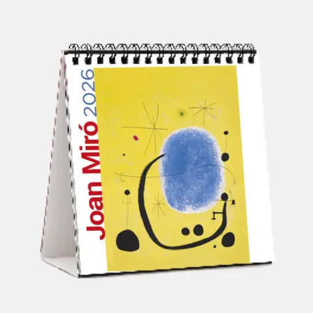 Calendrier 2026 Dessus de table carré Miró - Barcelone. Egayez votre bureau avec cette sélection colorée de quelques-unes des œuvres les plus représentatives de l'artiste