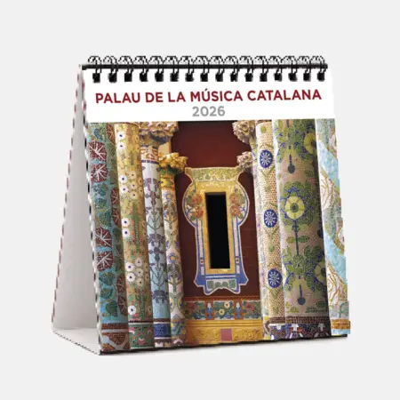 Calendrier 2026 Dessus de table carré Palau de la Musique. Découvrez le Palau de la Música Catalana de Lluís Domènech i Montaner