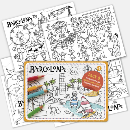 Barcelona Postals per a pintar