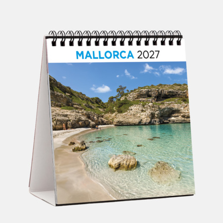 Calendrier 2027 Dessus de table carré Mallorca-1 (Plage) S27MA1 2